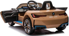 Load image into Gallery viewer, Licensed Upgraded 2025 BMW i4 Kids Ride On Car 1 Seater 12V | MP3 | Ages 3-8 | Remote
