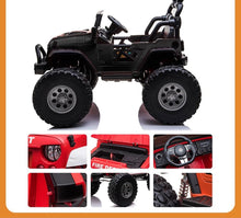 Load image into Gallery viewer, Upgraded 24V | 2025 Licensed Off-Road Lifted Monster JEEP Wrangler | Leather Seats | Rubber Tires | 2 Seater | 4x4 | Remote