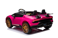Load image into Gallery viewer, 2025 Upgraded Licensed 24V Huracan Lamborghini 2 Seater XXL | 4x4 | Special Edition | Leather Seats | Rubber Tires | Remote