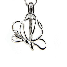 Load image into Gallery viewer, Soaring Butterfly Sterling Silver Cage Pendant