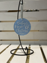 Load image into Gallery viewer, Baby’s 1st Christmas Acrylic Round Ornament