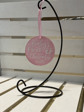 Load image into Gallery viewer, Baby’s 1st Christmas Acrylic Round Ornament