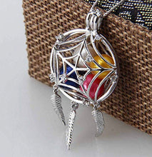 Load image into Gallery viewer, Dream Catcher Sterling Silver Cage Necklace Set