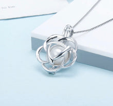 Load image into Gallery viewer, Rose Blossom Sterling Silver Cage Necklace Set