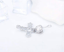 Load image into Gallery viewer, Classy Fashion Cross Sterling Silver Cage Necklace Set