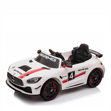 Load image into Gallery viewer, 2025 Licensed Mercedes GT4 AMG Ride-On Car Upgraded | 12V /6V | TV Mp4 | Leather Seat | Rubber Tires | 1 Seater | Remote