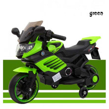 Load image into Gallery viewer, Super Kids 2025 | 6V Ride On Electric Motorbike w/ Training Wheels | Leather Seat | Cool Lights