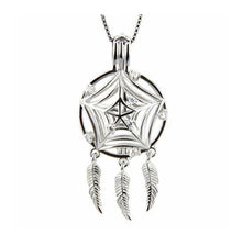 Load image into Gallery viewer, Dream Catcher Sterling Silver Cage Pendant