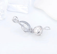 Load image into Gallery viewer, Treble Clef Sterling Silver Cage Pendant