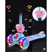 Load image into Gallery viewer, Super Cool Upgraded Peppa Pig Style Kids Foldable 3-Wheel Tilt and Turn Kick Scooter with Adjustable Handle | Music | LED Lights | Ages 3-8