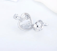 Load image into Gallery viewer, Best Mom Heart Sterling Silver Cage Necklace Set