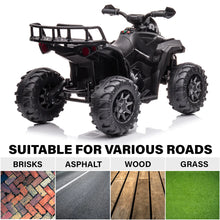 Load image into Gallery viewer, New 12V ATV 1 Seater 2025 Upgraded Ride On | LED Lights | Off-Road | Ages 3-8 | Black Or Red | 3-7Kph