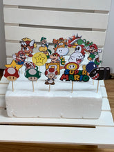 Load image into Gallery viewer, Super Mario Cupcake Toppers