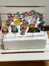 Load image into Gallery viewer, Super Mario Cupcake Toppers