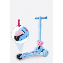 Load image into Gallery viewer, Super Cool Upgraded Peppa Pig Style Kids Foldable 3-Wheel Tilt and Turn Kick Scooter with Adjustable Handle | Music | LED Lights | Ages 3-8