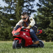 Load image into Gallery viewer, New 2025 Upgraded 12V Licensed Ducati Motorcycle with Training Wheels | Leather Seat | Ages 3-6