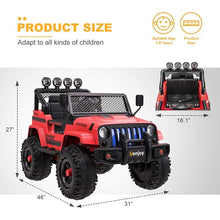 Load image into Gallery viewer, New 2025 | 12V Kids Ride On Cool Jeep Truck Upgraded with Wheels Suspension | Small 2 Seat | Remote | Up To 5-7 Kph