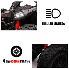Load image into Gallery viewer, Upgraded 2025 Kids Ride On Car 4x4 Off-road ATV 24V With Monster Tires, Independent Suspension, LED Lights | Leather Seat | Rubber Tires
