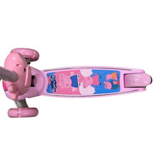 Load image into Gallery viewer, Super Cool Upgraded Peppa Pig Style Kids Foldable 3-Wheel Tilt and Turn Kick Scooter with Adjustable Handle | Music | LED Lights | Ages 3-8
