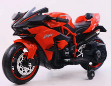 Load image into Gallery viewer, New 2025 Ninja Style Motorcycle Upgraded H2R | 12V Ride On | Light on Wheels | 1 Seater | Ages 3-7 Approx