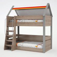 Load image into Gallery viewer, Super Cool High Quality Full Over Double Bunk Bed | Carpet Included | Bed Spread Included | Ceiling Lamp included