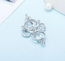 Load image into Gallery viewer, Princess Carriage Sterling Silver Cage Necklace Set