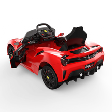 Load image into Gallery viewer, New 2025 Licensed 12V Ferrari 488 Pista Spider Upgraded Ride On Car | 1 Seater | Leather Seat | Remote