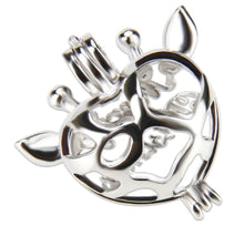 Load image into Gallery viewer, Merry Christmas Reindeer Sterling Silver Cage Pendant