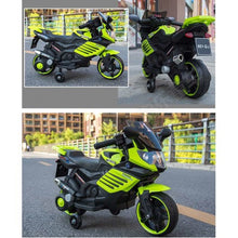 Load image into Gallery viewer, Super Kids 2025 | 6V Ride On Electric Motorbike w/ Training Wheels | Leather Seat | Cool Lights