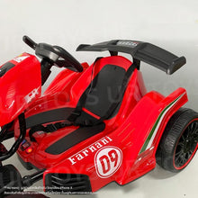 Load image into Gallery viewer, A Formula 1 Ferrari 2025 Style 12V Kids Ride On Go Kart 1 Seater | Upgraded | LED Lights | Remote | Ages 3-8