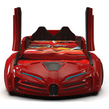 Load image into Gallery viewer, Super Cool 2025 Bugatti Style RX Race Car Bed | LED Lights | Remote For Features | Opening Doors | Holds 300 Lbs
