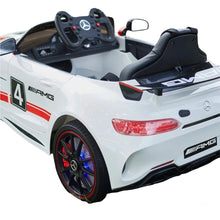 Load image into Gallery viewer, 2025 Licensed Mercedes GT4 AMG Ride-On Car Upgraded | 12V /6V | TV Mp4 | Leather Seat | Rubber Tires | 1 Seater | Remote