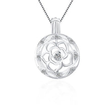Load image into Gallery viewer, Dazzling Rose Bloom Sterling Silver Cage Pendant