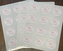 Load image into Gallery viewer, Happy Valentines Day With Hearts Round Stickers