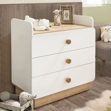 Load image into Gallery viewer, Natura White High Quality Nightstand W/Mounted Desk | 3 Drawers