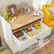 Load image into Gallery viewer, Natura White High Quality Nightstand W/Mounted Desk | 3 Drawers