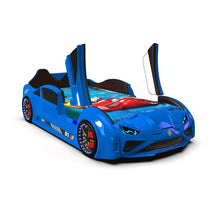 Load image into Gallery viewer, Super Cool 2025 Upgraded Lamborghini Style Race Car Bed RX | Doors Open & Close | LED Lights | Remote | In 4 Colours | Holds 300 Lbs