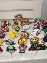 Load image into Gallery viewer, Super Mario Cupcake Toppers