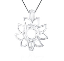 Load image into Gallery viewer, Sunflower Sterling Silver Cage Pendant