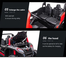 Load image into Gallery viewer, 2025 Upgraded 180 Watts BrushLess Motor White Xxl UTV 2 Seater Dune Buggy Rubber Tires | Leather Seats | MP3 | Up To 16 KPH