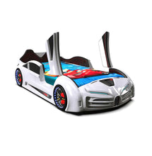 Load image into Gallery viewer, Super Cool 2025 Bugatti Style RX Race Car Bed | LED Lights | Remote For Features | Opening Doors | Holds 300 Lbs
