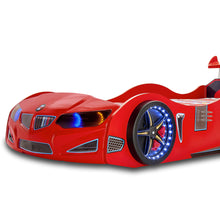 Load image into Gallery viewer, 2025 Super Cool Red GT1 Race Car Bed W/Free Mattress | LED Lights