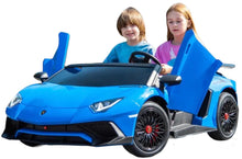 Load image into Gallery viewer, New Licensed 2025 Lamborghini SV 24V XXL Ride on Massive 2 seater | Leather Seats | Up to 16KPH | Real Rubber Tires | Can Hold Adult & Child | 180W