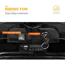Load image into Gallery viewer, 6V Kids Ride On 2025 Motorcycle Vespa Motor Bike with Auxiliary Wheels, LED Lights, Music, Loud Horns, Rearview Mirror, For Ages 3-8