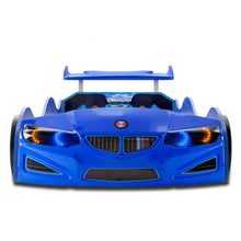Load image into Gallery viewer, 2025 Super Cool Blue GT1 Race Car Bed W/Free Mattress | LED Lights