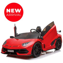 Load image into Gallery viewer, 2025 Licensed 24V Lamborghini Aventador SVJ | 2 Seater Ride-On Upgraded | Drift Function | Rubber Tires | Leather Seats | Remote