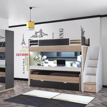 Load image into Gallery viewer, Super Cool New City Loft Bed With Desk - Grey | LED Lights