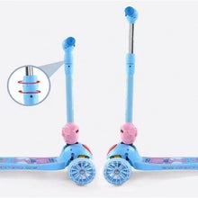 Load image into Gallery viewer, Super Cool Upgraded Peppa Pig Style Kids Foldable 3-Wheel Tilt and Turn Kick Scooter with Adjustable Handle | Music | LED Lights | Ages 3-8