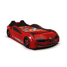 Load image into Gallery viewer, Super Cool Upgraded 2025 MZ Race Car Bed | LED Lights | Remote Sounds | Easy Assembly | Opening Doors | Holds 300lbs