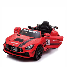 Load image into Gallery viewer, 2025 Licensed Mercedes GT4 AMG Ride-On Car Upgraded | 12V /6V | TV Mp4 | Leather Seat | Rubber Tires | 1 Seater | Remote